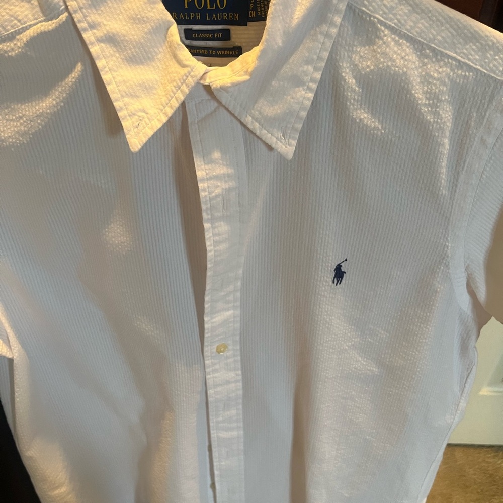 NEW Lenin Men’s size Small Polo by Ralph Lauren White Shirt. Beautiful. - Picture 5 of 5